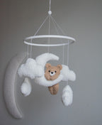 Teddy bear baby mobile