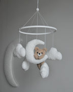 Teddy bear baby mobile