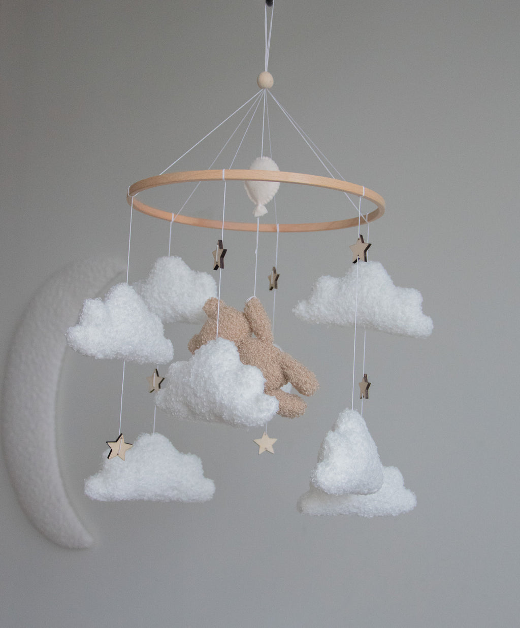 Teddy bear baby mobile