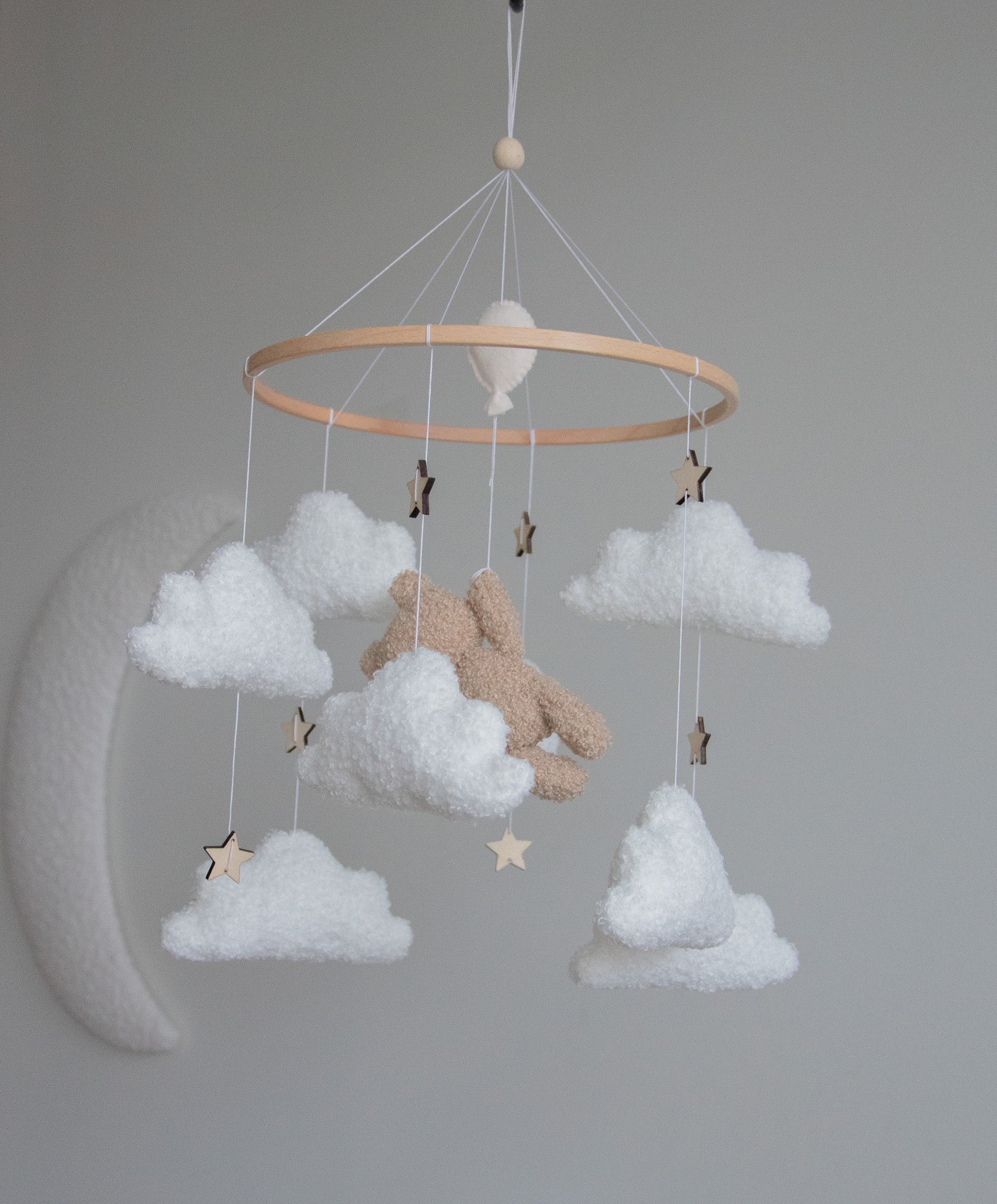 Teddy bear baby mobile