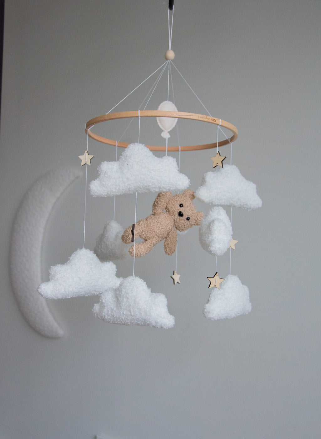 Teddy bear baby mobile