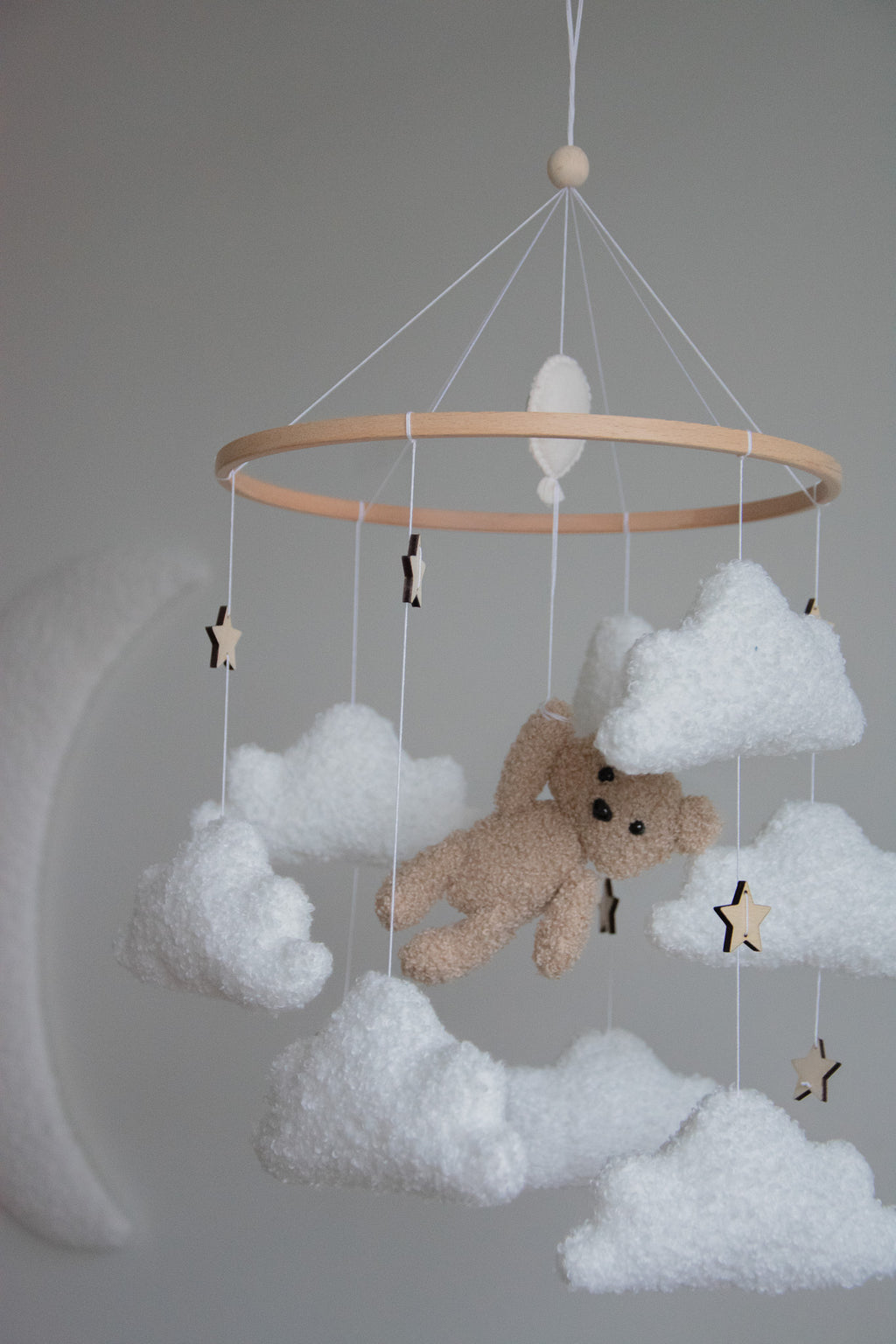 Teddy bear baby mobile