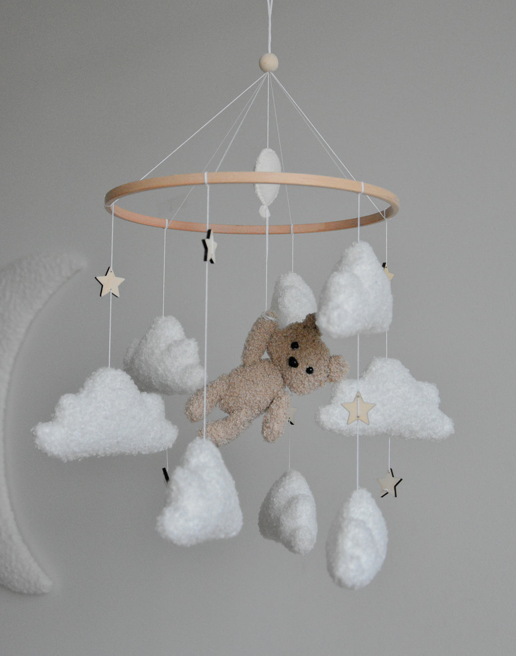 Teddy bear baby mobile