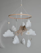 Teddy bear baby mobile