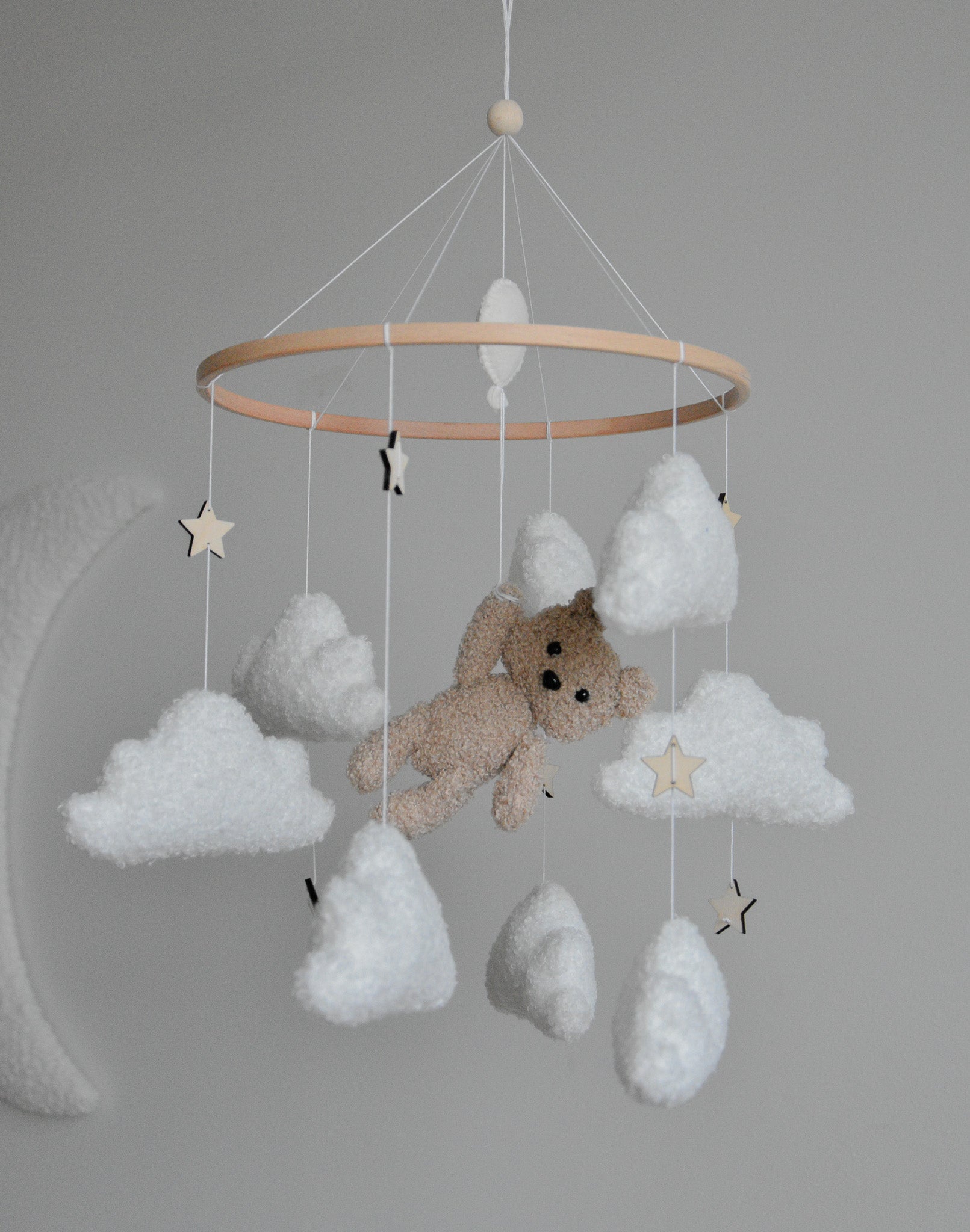 Teddy bear baby mobile