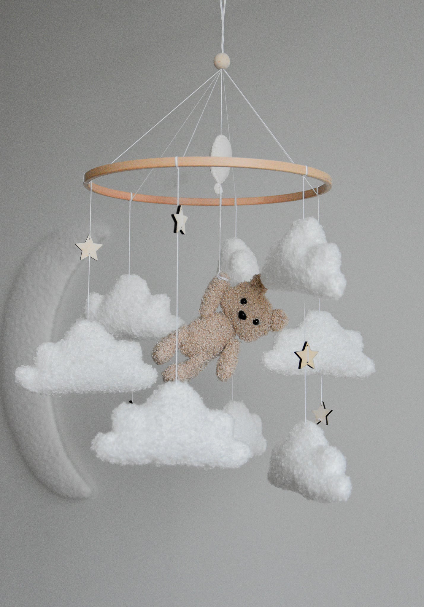 Teddy bear baby mobile