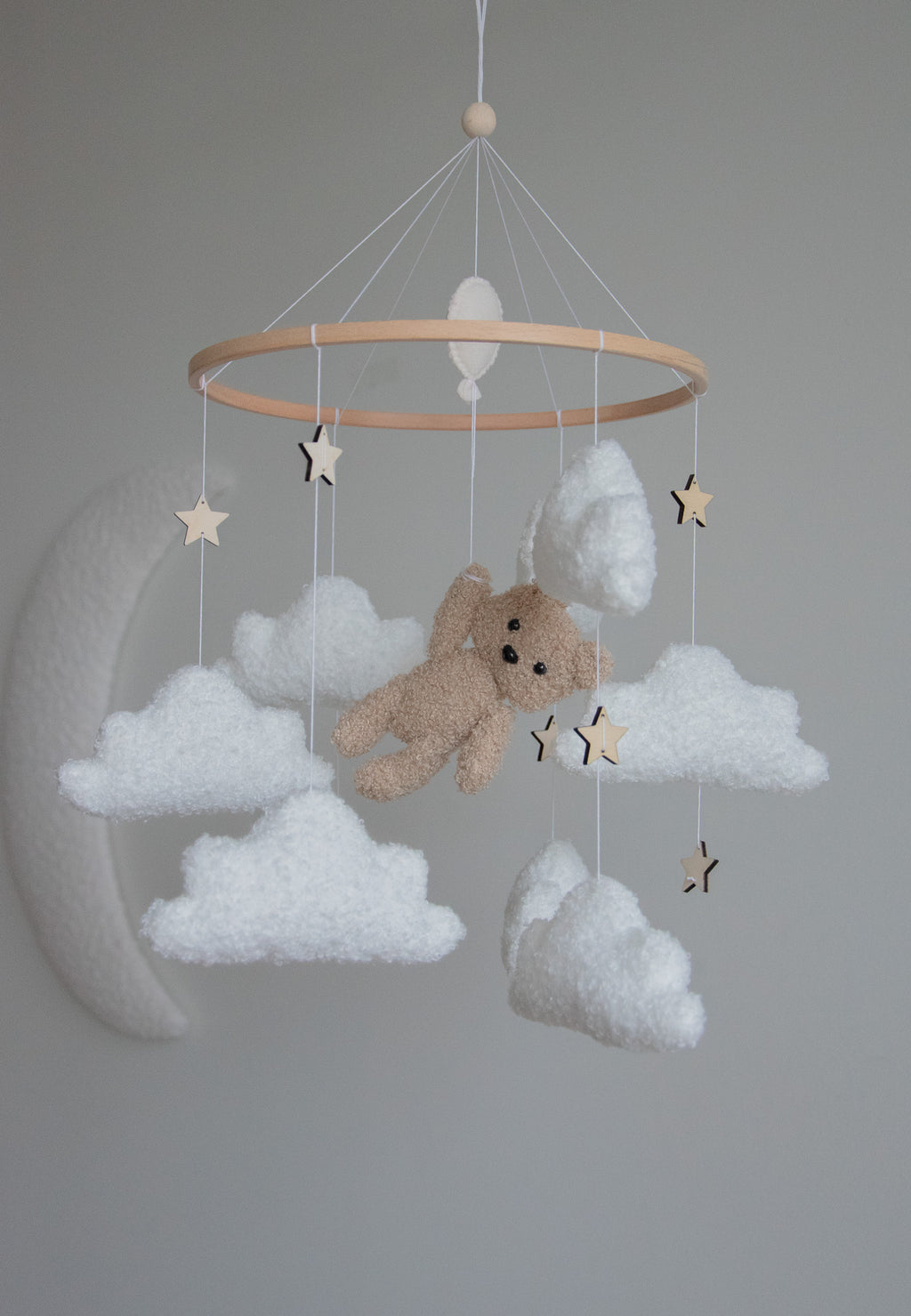 Teddy bear baby mobile