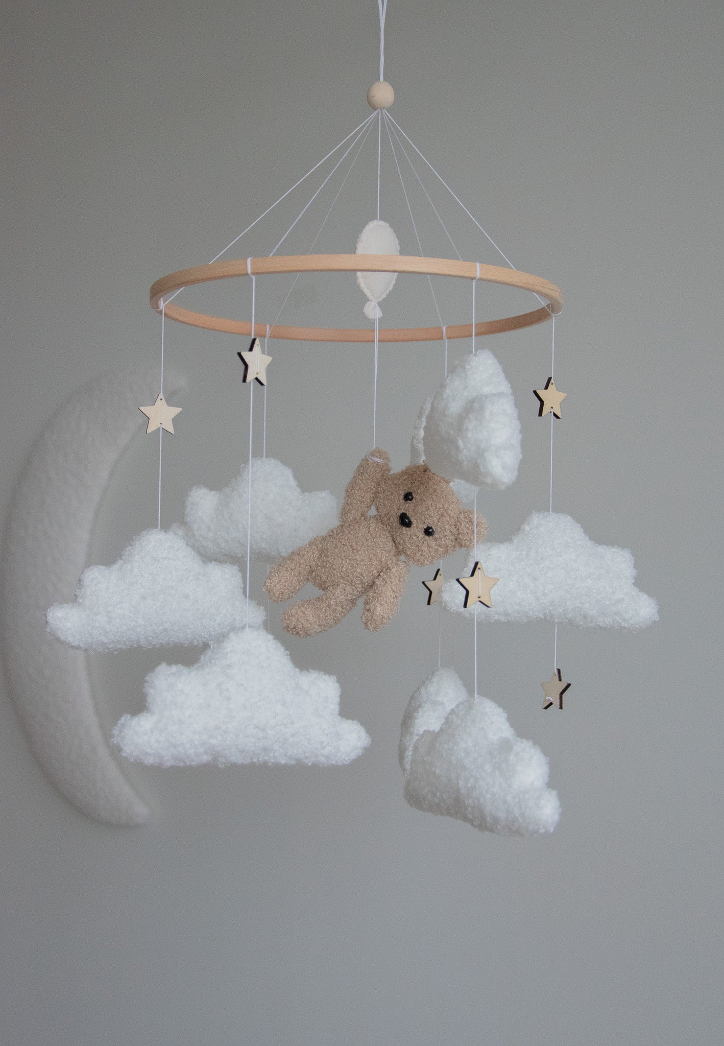 Teddy bear baby mobile