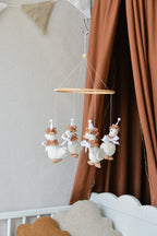 Vintage Goose Carousel Baby Mobile – Handmade Felt Crib Mobile