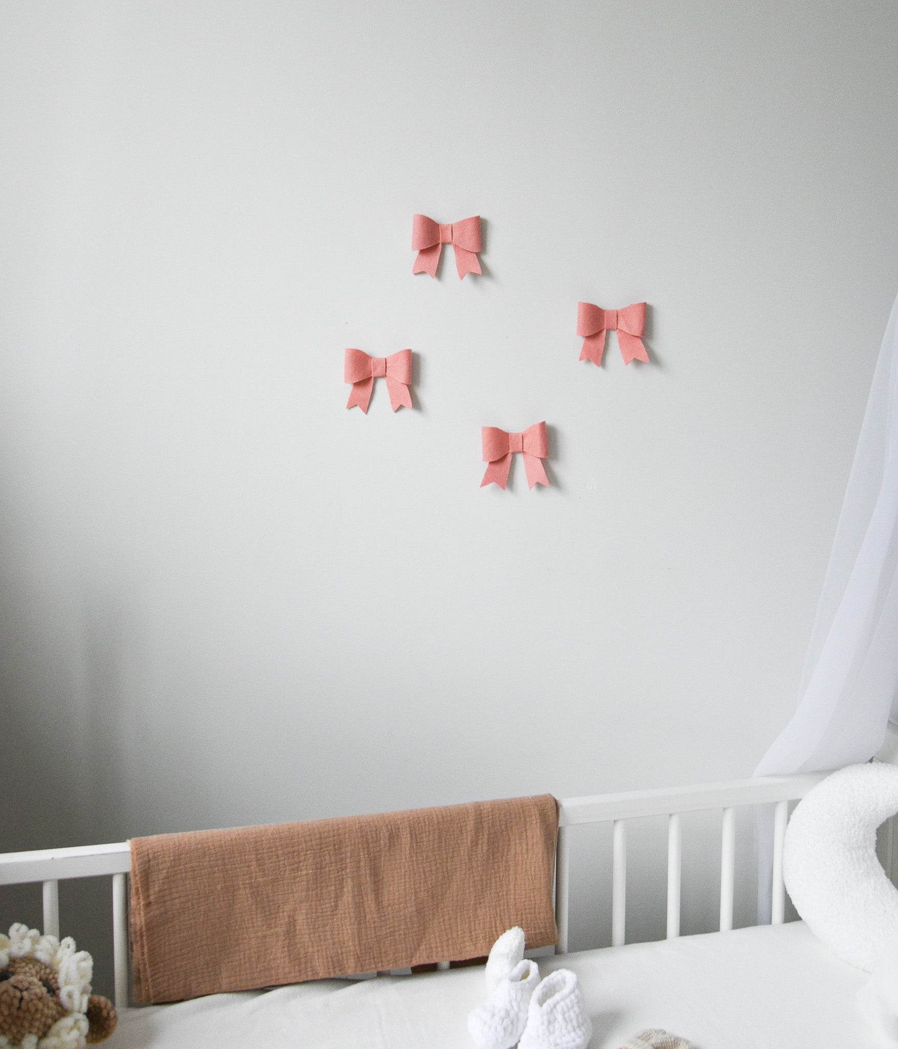 Pink Bows wall decoration set - Minidreams Decor
