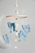 Blue bows boy Baby crib Mobile - Minidreams Decor