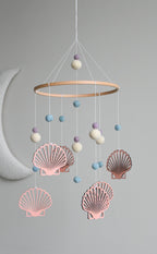 Seashell baby nursery mobile - Minidreams Decor