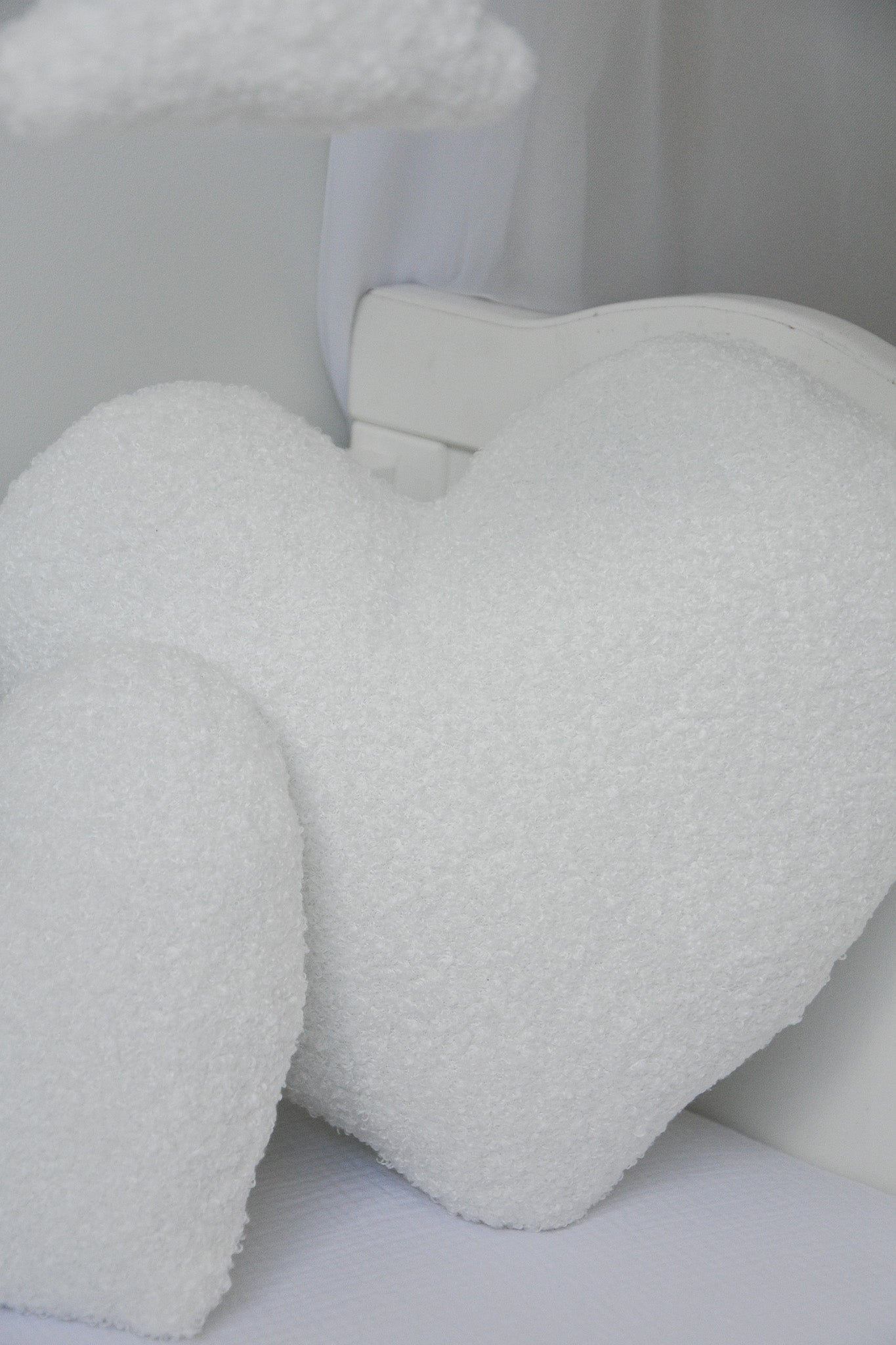 Boucle heart pillow