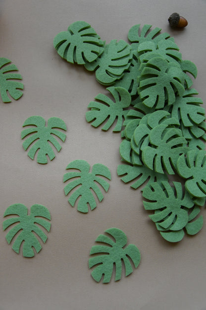 Tropical leaves - Pack of 10 leaves - Monstera Leaf - Laser Cut