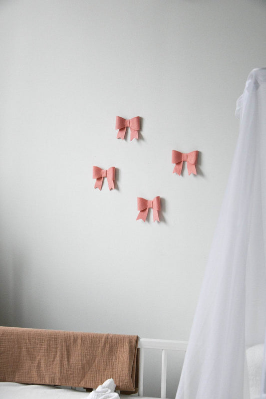 Pink Bows wall decoration set - Minidreams Decor