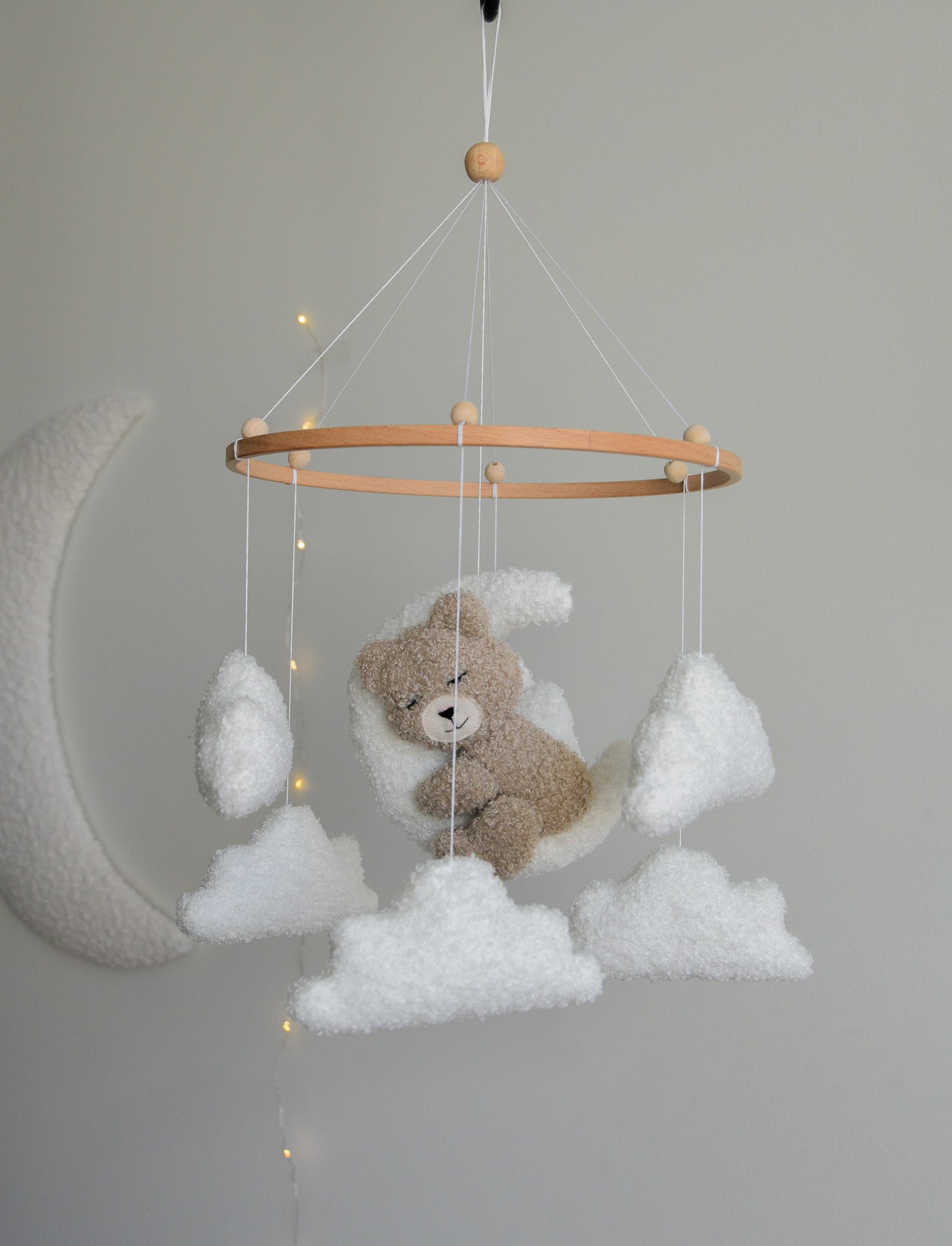 Teddy bear baby mobile