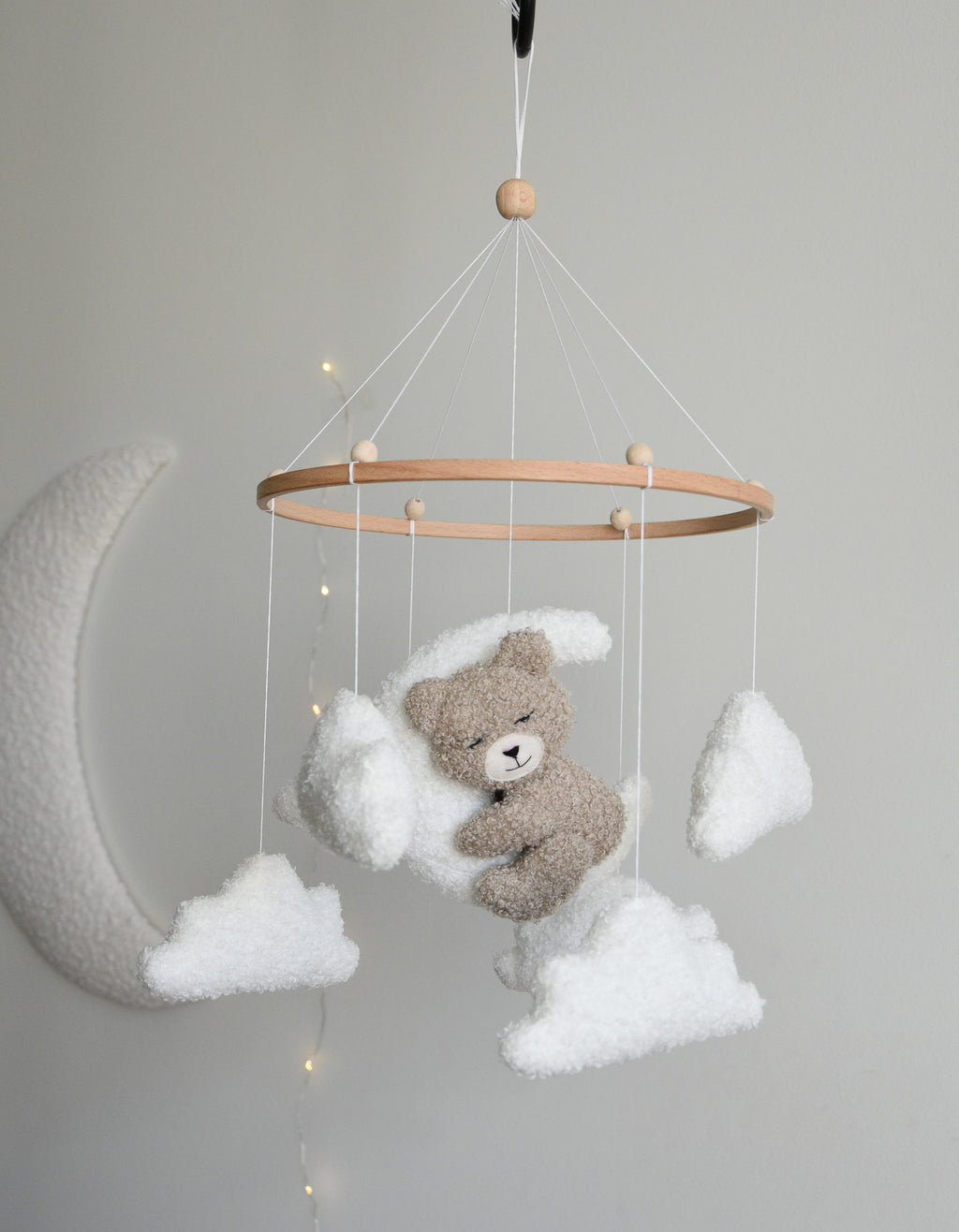 Teddy bear baby mobile
