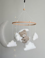 Teddy bear baby mobile