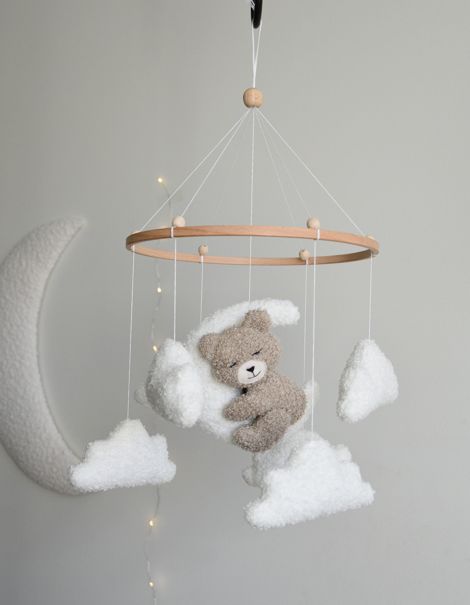 Teddy bear baby mobile