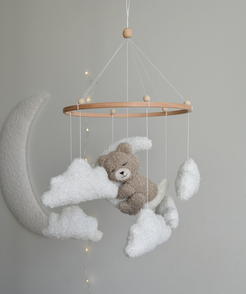 Teddy bear baby mobile