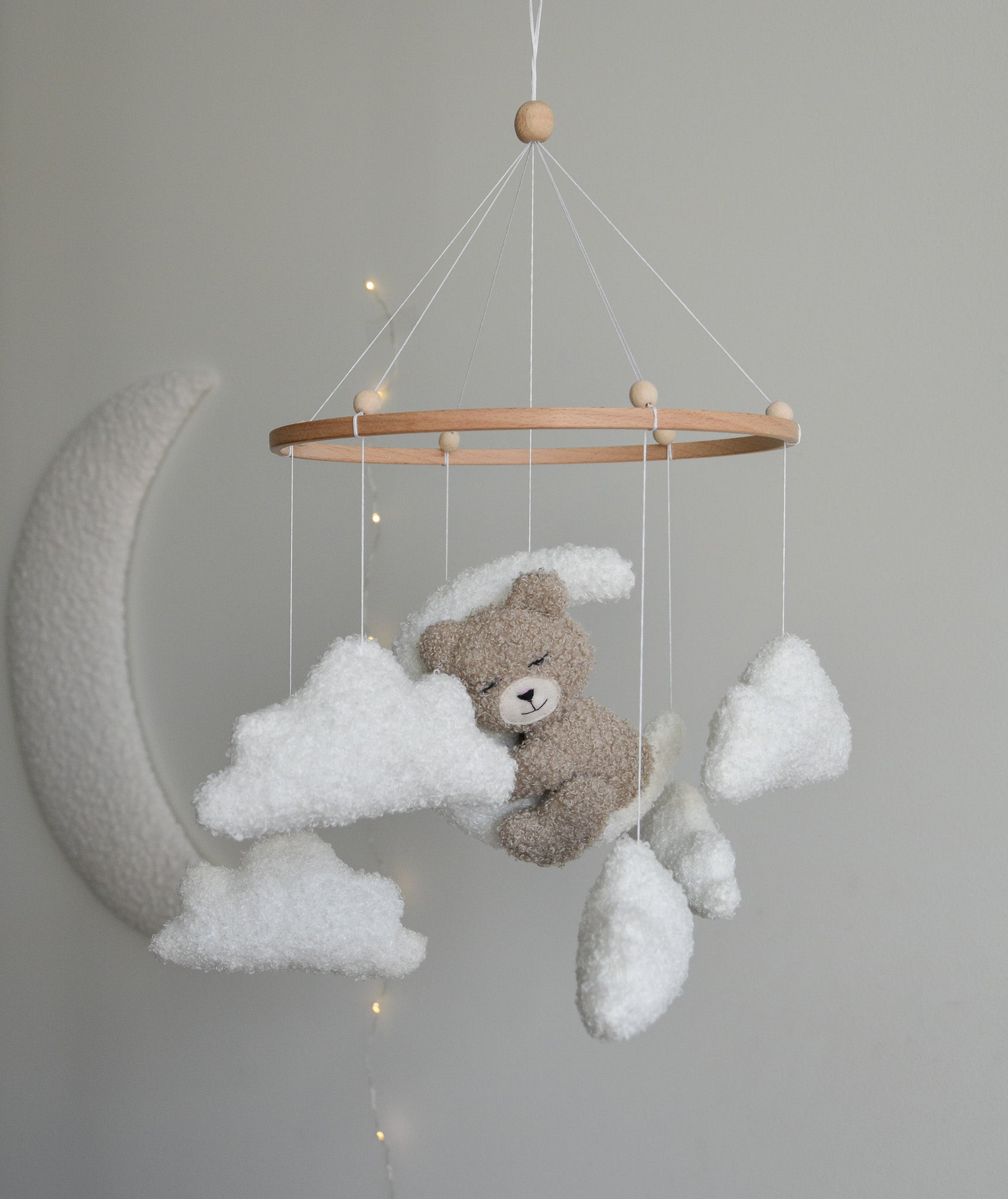 Teddy bear baby mobile