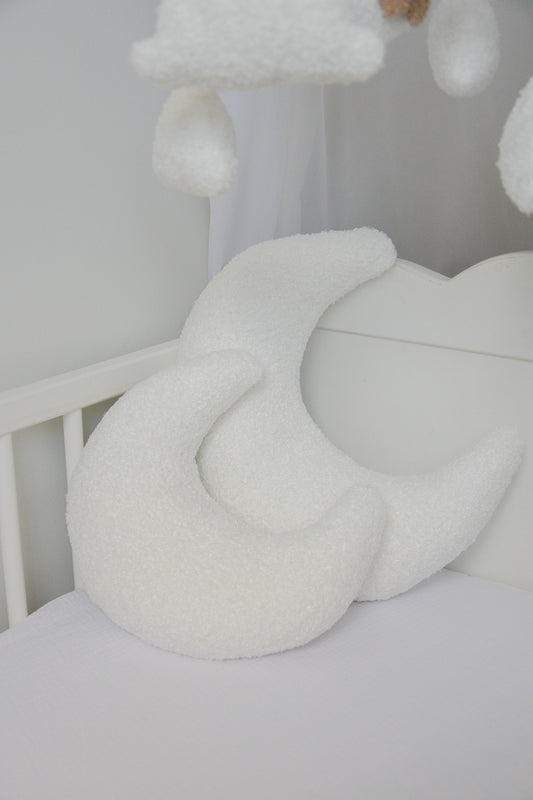 Boucle moon pillow