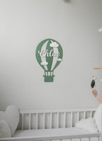 Personalized Hot Air Balloon Wooden Name Sign for Nursery - Minidreams Decor