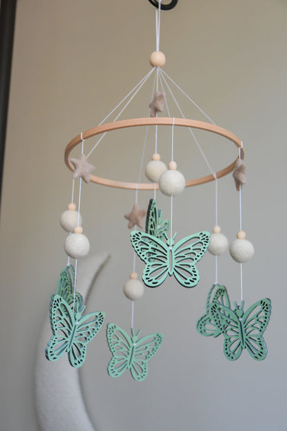 Butterfly nursery baby mobile