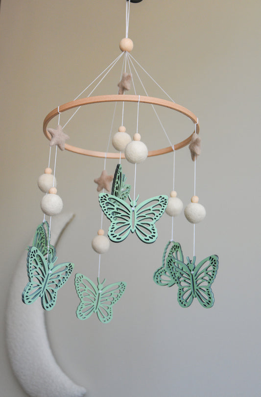 Butterfly nursery baby mobile