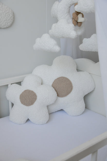 Boucle flower pillow