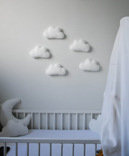 Soft Boucle Clouds wall decoration - Minidreams Decor