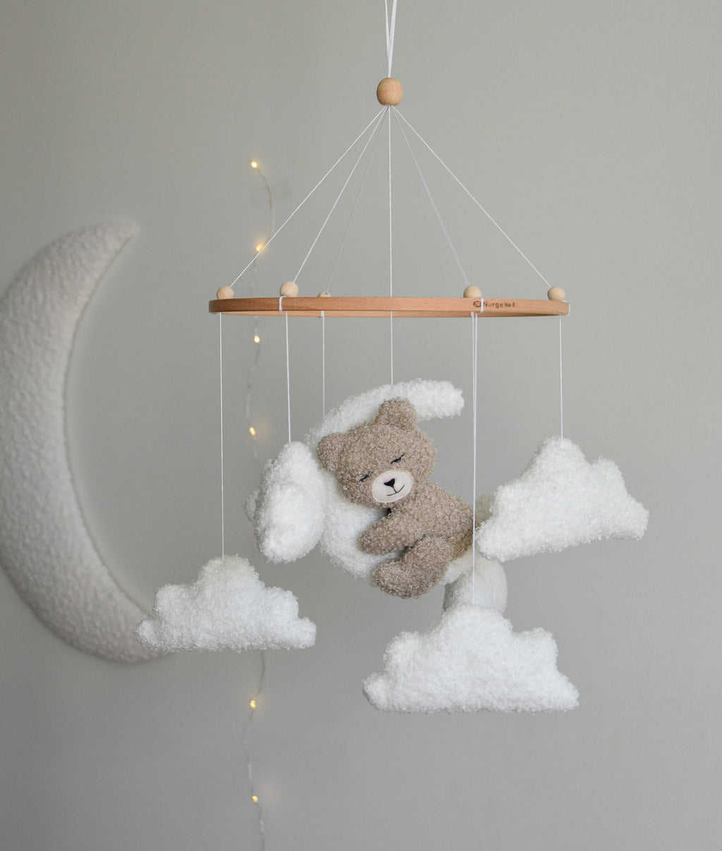 Teddy bear baby mobile