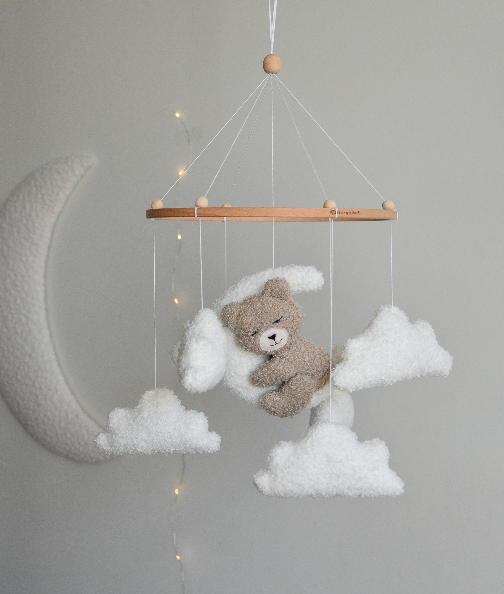Teddy bear baby mobile