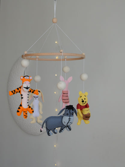 Vintage Winnie and his friends Baby Mobile