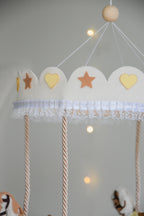 Vintage Horse Carousel Baby Mobile – Handmade Felt Crib Mobile