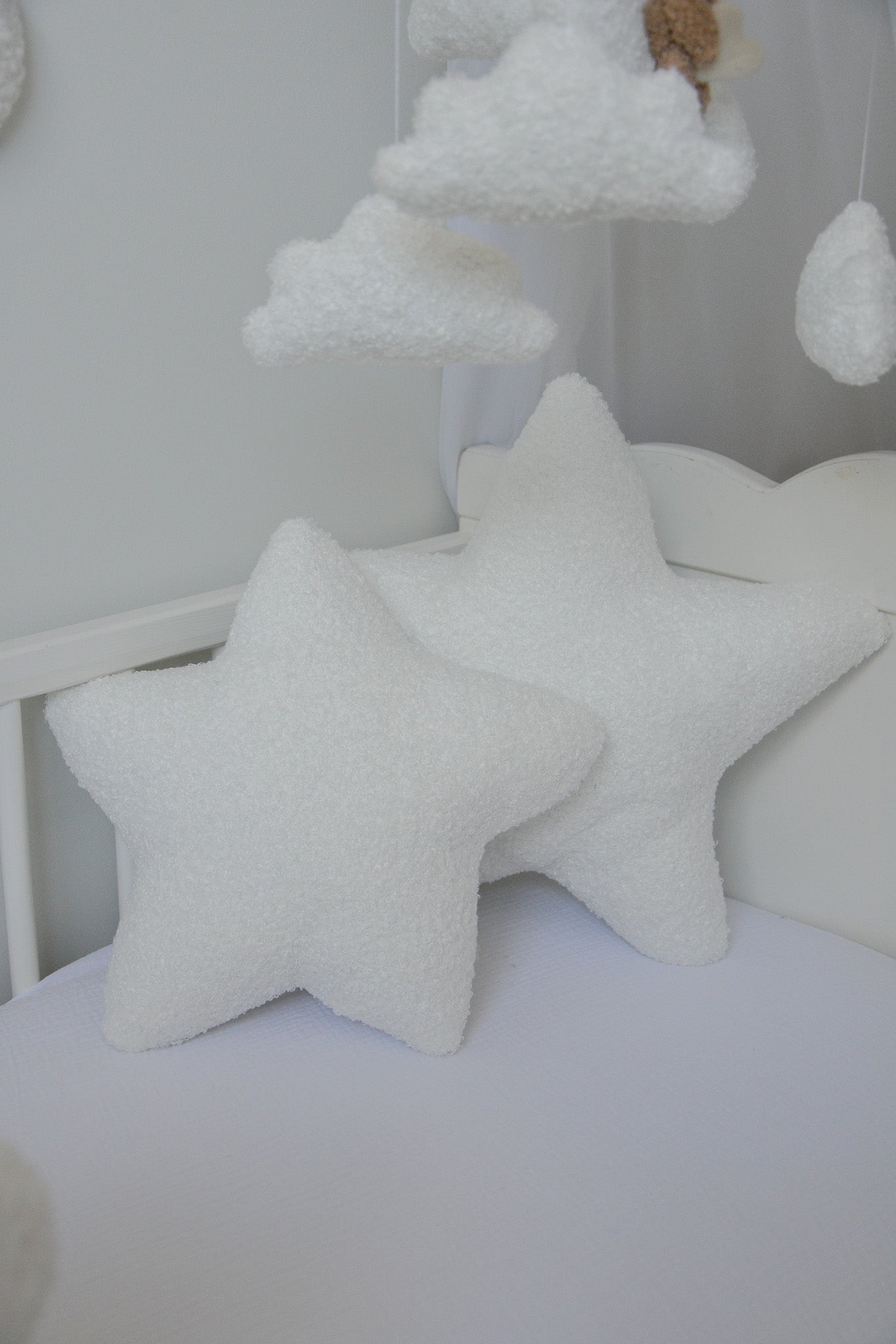 Boucle star pillow