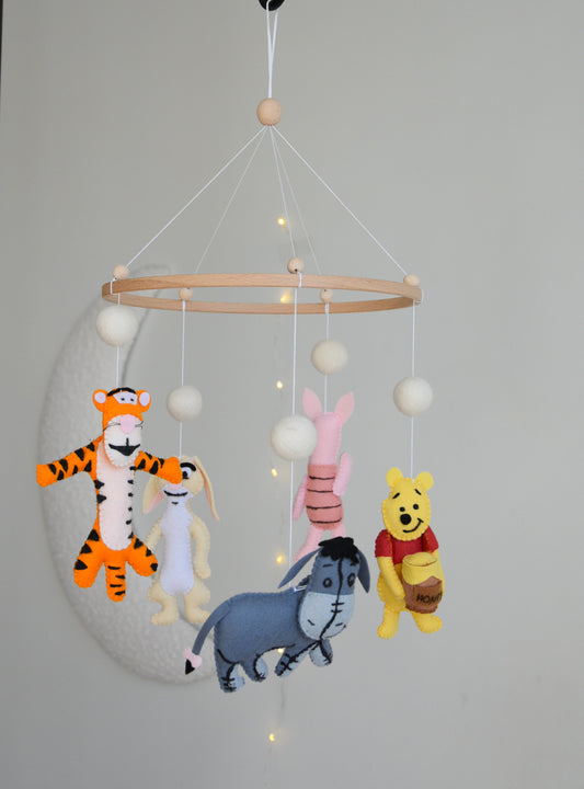 Vintage Winnie and his friends Baby Mobile