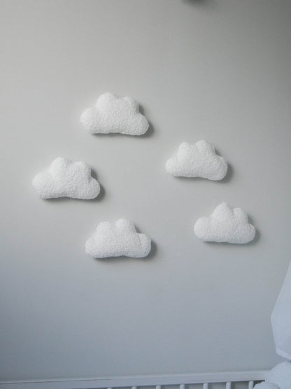 Soft Boucle Clouds wall decoration - Minidreams Decor