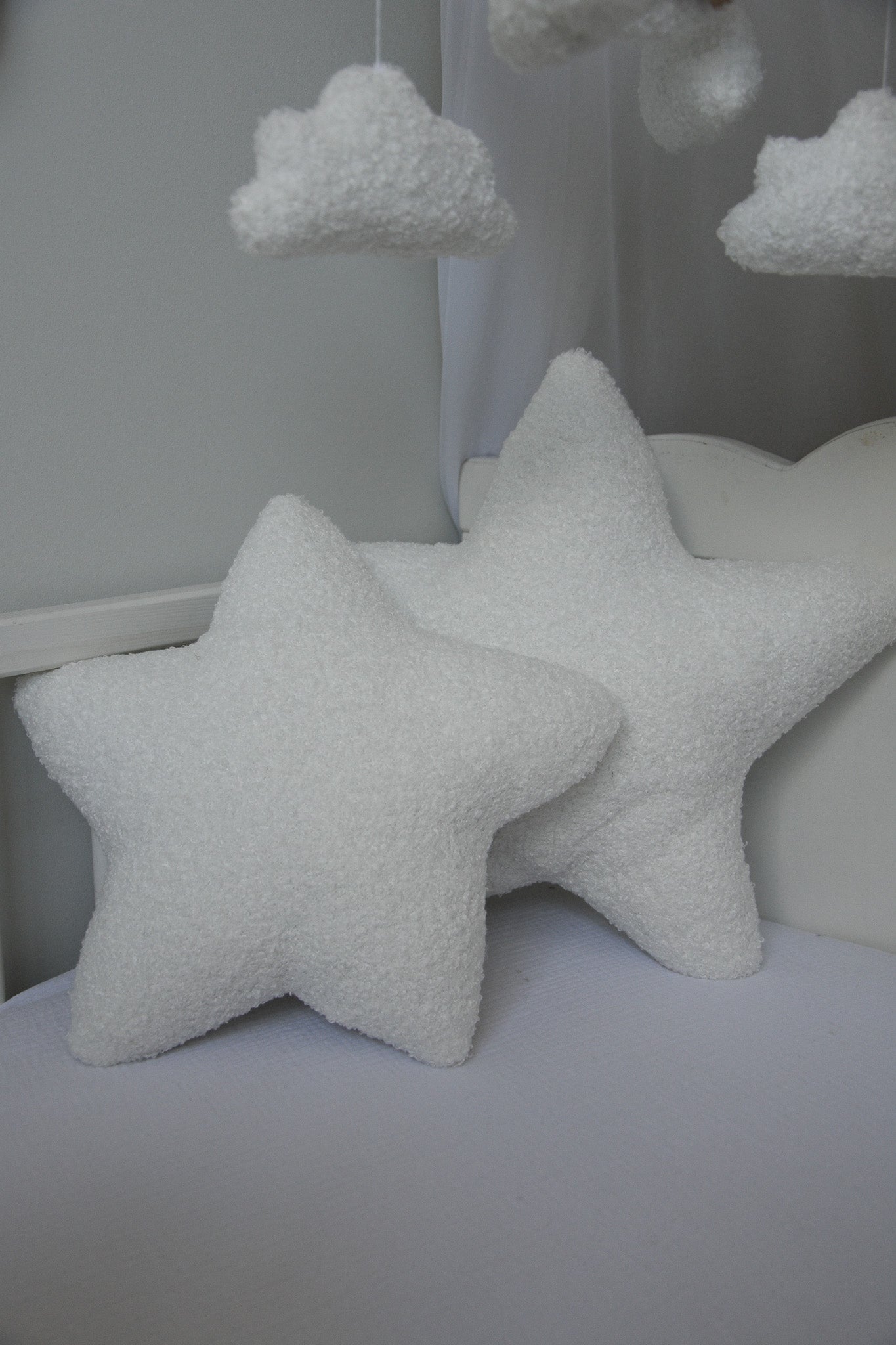 Boucle star pillow