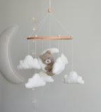 Teddy bear baby mobile
