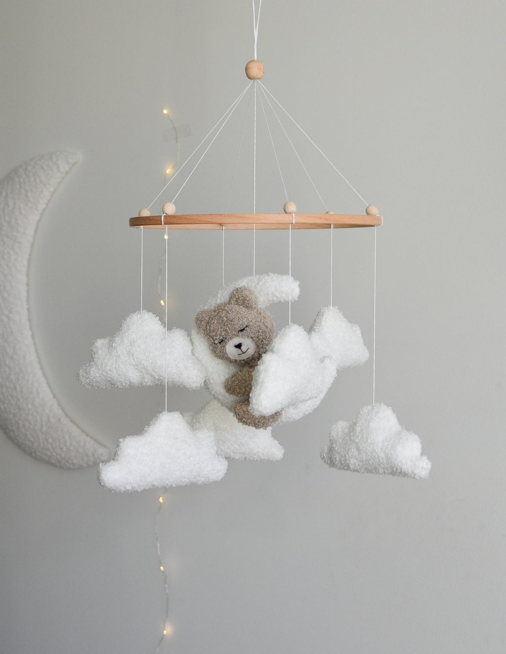 Teddy bear baby mobile