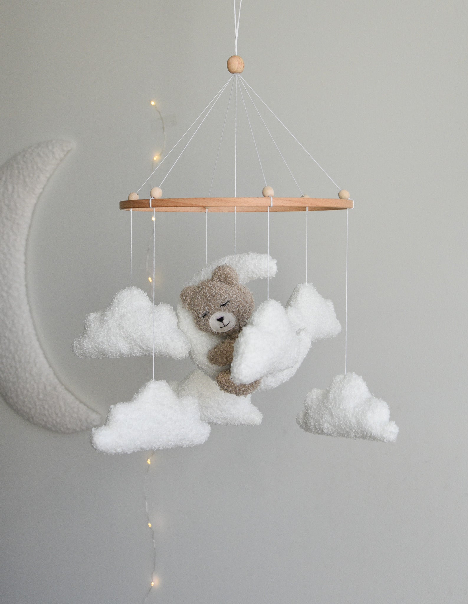 Teddy bear baby mobile