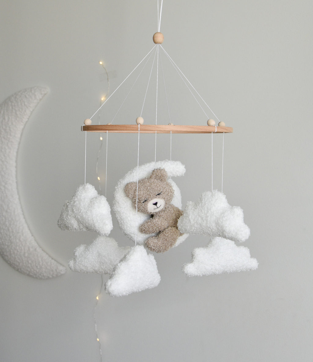 Teddy bear baby mobile