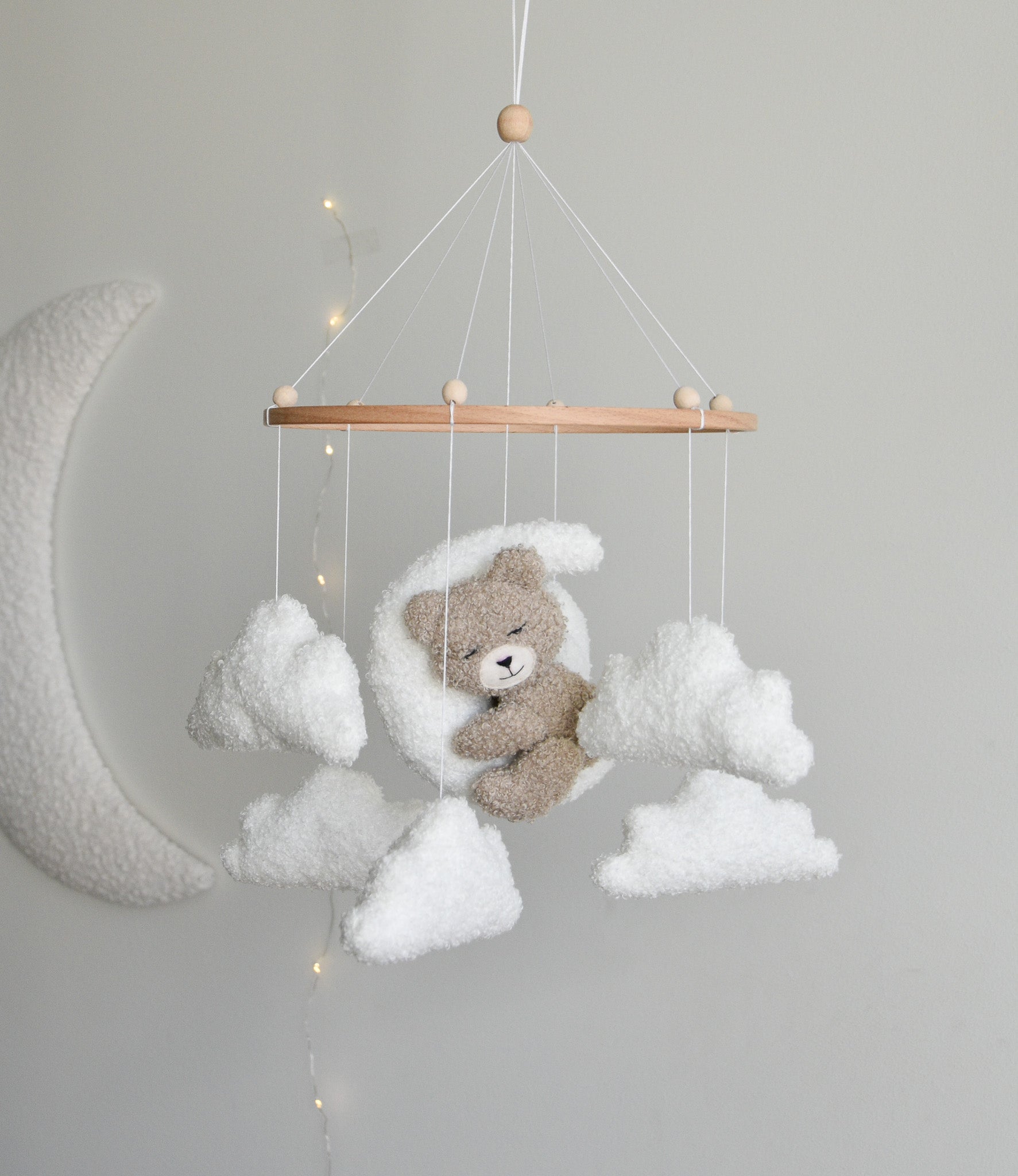 Teddy bear baby mobile
