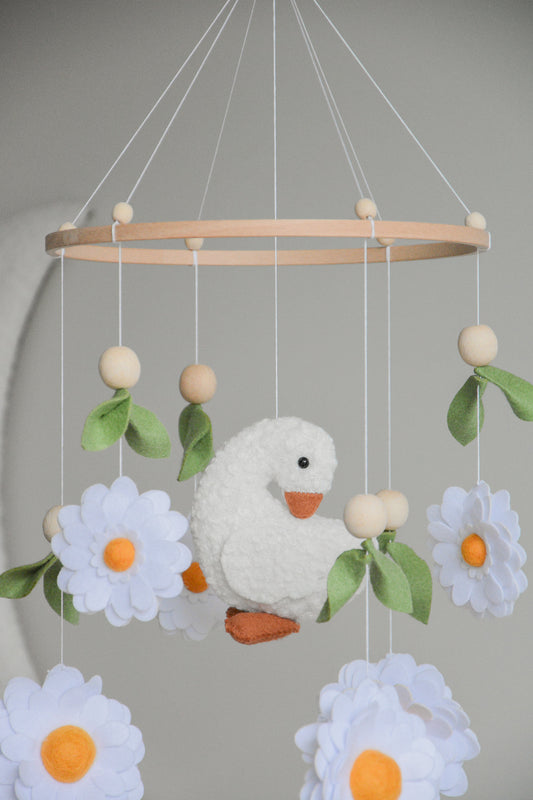 Goose nursery baby mobile