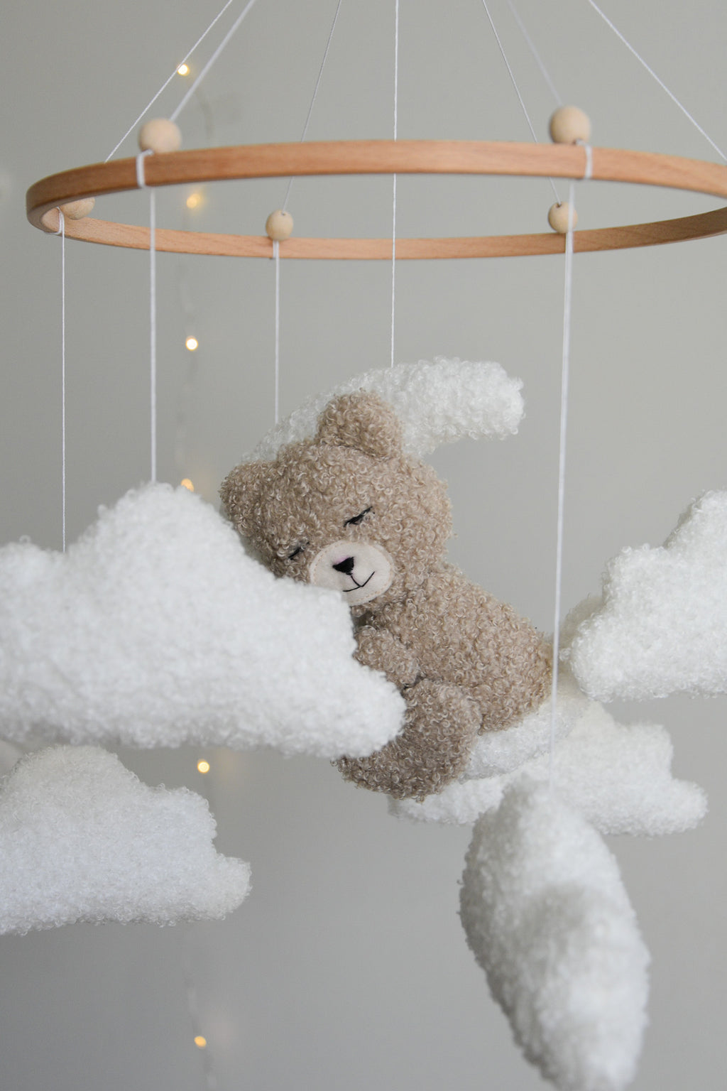 Teddy bear baby mobile