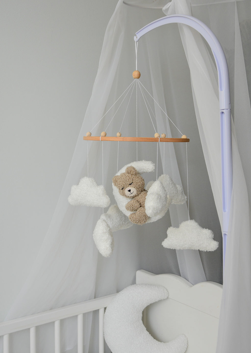 Teddy bear baby mobile
