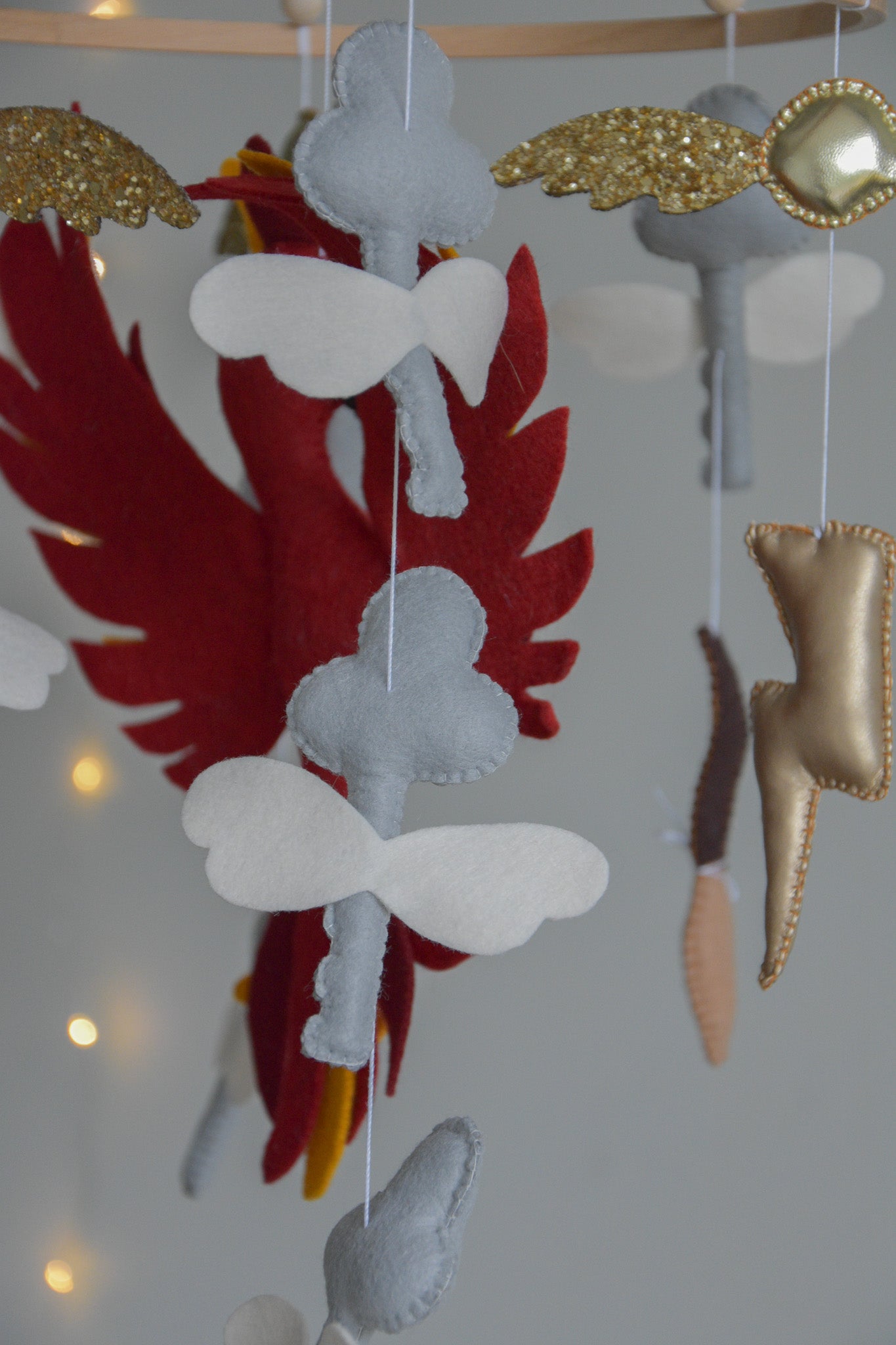 Harry Potter Themed Mobile - Wizard, Phoenix, Flying Keys, Lightning Bolt Decor