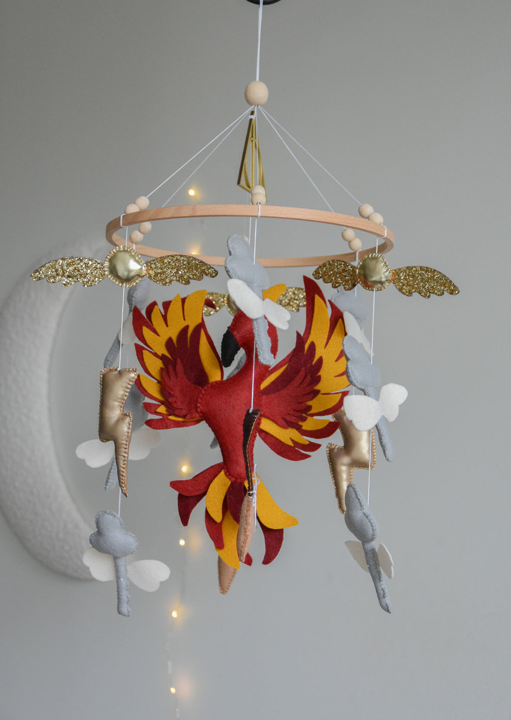 Harry Potter Themed Mobile - Wizard, Phoenix, Flying Keys, Lightning Bolt Decor