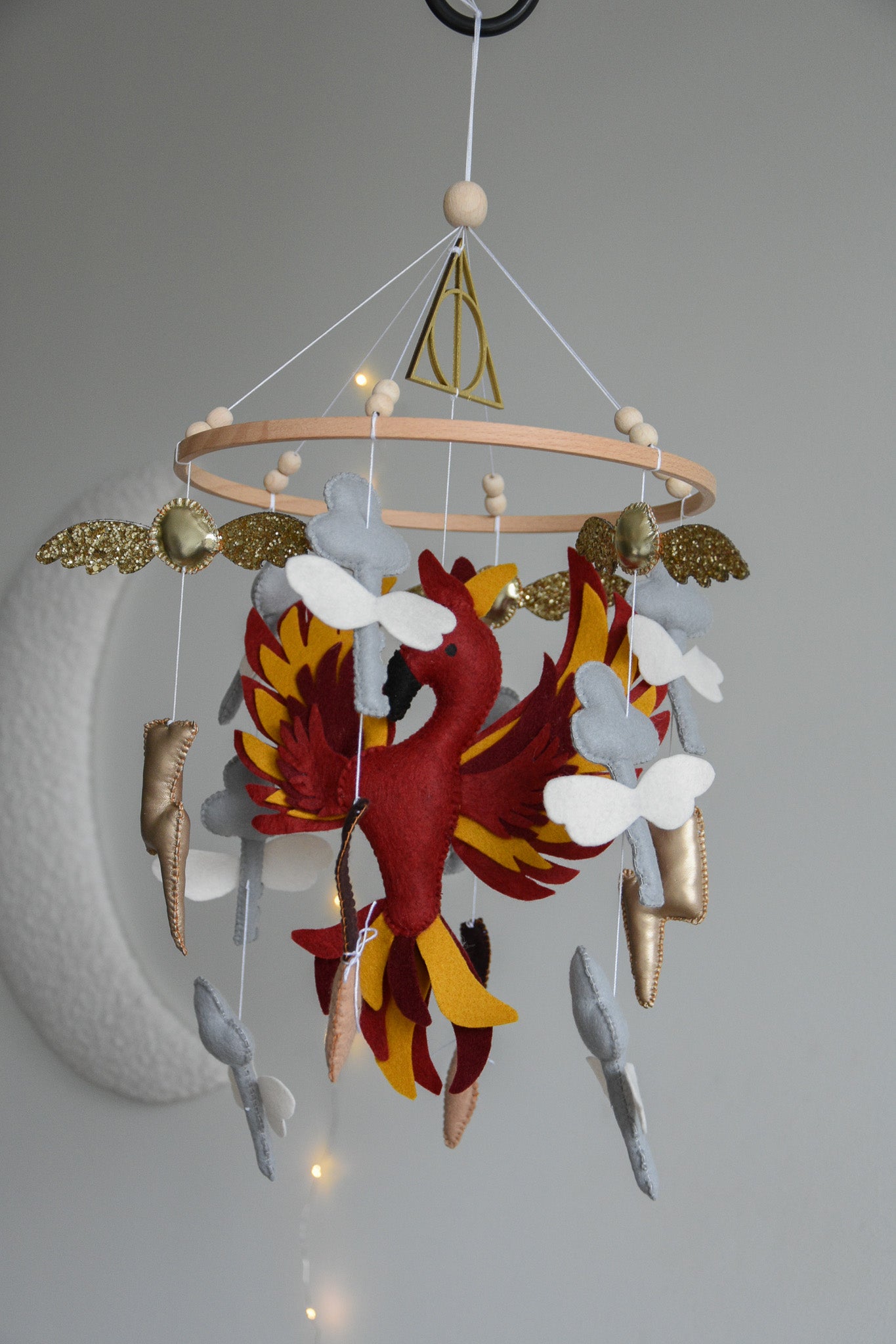 Harry Potter Themed Mobile - Wizard, Phoenix, Flying Keys, Lightning Bolt Decor